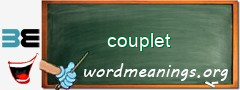 WordMeaning blackboard for couplet